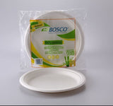 COD:P9BIOLI - PLATO BIODEGRADABLE No. 9 LISO. BLANCO