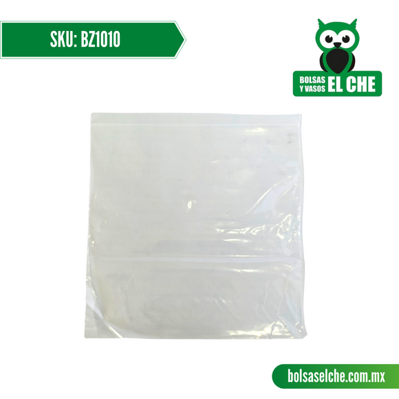 COD: BZ1010 - BOLSA CON ZIPPER 10CM X 10CM PAQ. 100 PIEZAS