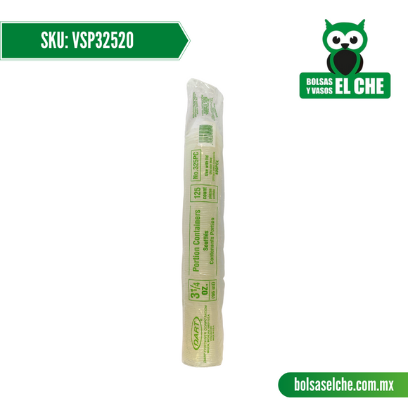 COD: VSP32520 - VASO SOUFFLE DE 3.5 ONZAS - No. P-325 - PAQUETE: 125 PZAS