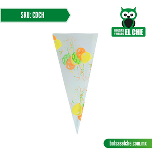 COD: CDCH - CELOFAN DECORADO TIPO CONO TAMAÑO CHICO