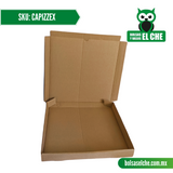 COD: CAPIZZEX - CAJA PARA PIZZA EXTRAGRANDE DIAMETRO 16 PULGADAS - CARTON - COLOR CAFÉ