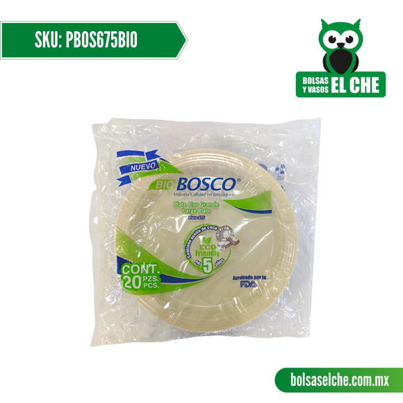 COD: PBOS675BIO - PLATO No 675 BIODEGRADABLE COLOR BEIGE